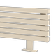 Дизайн-радиатор отопления Warmmet Luxe 60 HN в бежевом цвете RAL 1015
